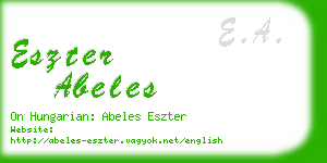 eszter abeles business card